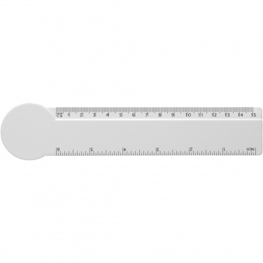 Logo trade promotional giveaways image of: Tait 15 cm circle-shaped recycled plastic ruler 