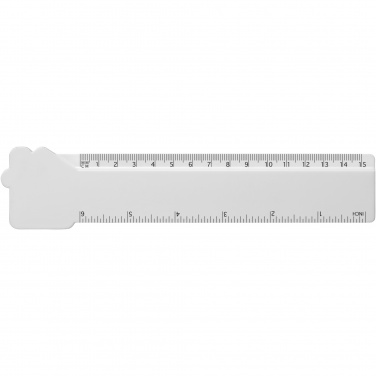 Logo trade corporate gifts image of: Tait 15 cm house-shaped recycled plastic ruler