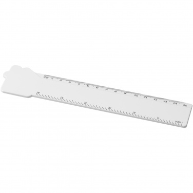 Logo trade promotional merchandise picture of: Tait 15 cm house-shaped recycled plastic ruler