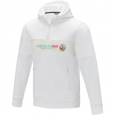Logo trade promotional giveaways picture of: Sayan men's half zip anorak hooded sweater