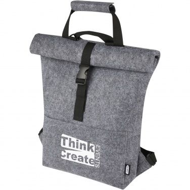Logo trade promotional merchandise picture of: Felta GRS recycled felt roll-top bike bag 13L