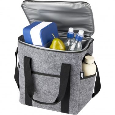 Logotrade promotional item image of: Felta GRS recycled felt bottle cooler bag 21L