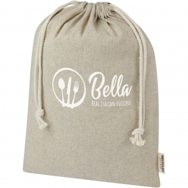 Logo trade promotional items image of: Pheebs 150 g/m² GRS recycled cotton gift bag large 4L