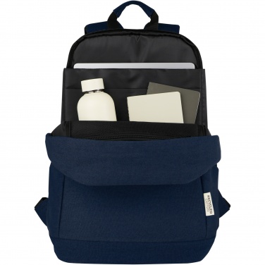 Logo trade promotional giveaway photo of: Joey 15.6" GRS recycled canvas anti-theft laptop backpack 18L