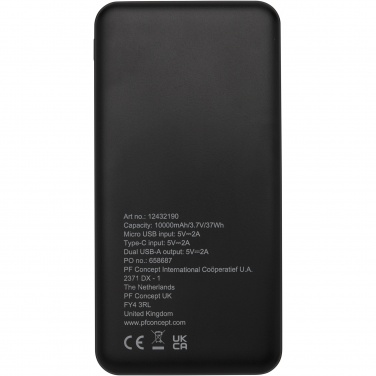 Logotrade promotional gift image of: Loop 10.000 mAh recycled plastic power bank 