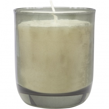 Logotrade advertising product picture of: Wellmark Discovery 200 ml hand soap dispenser and 150 g scented candle set - dark amber fragrance