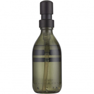 Logotrade promotional giveaway image of: Wellmark Discovery 200 ml hand soap dispenser and 150 g scented candle set - dark amber fragrance