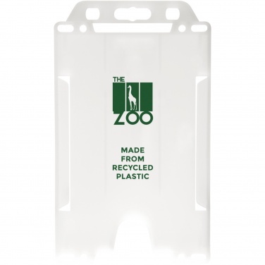 Logo trade promotional products image of: Pierre recycled plastic card holder 