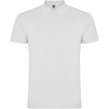 Star short sleeve men's polo, White