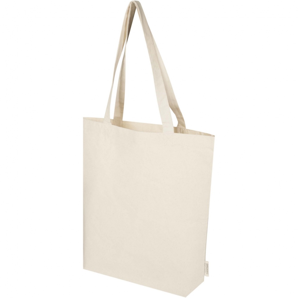 Logo trade promotional items image of: Orissa 180 g/m² organic wide bottom tote bag 11L