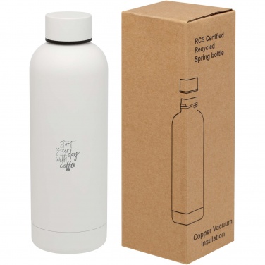 Logo trade promotional gifts image of: Spring 500 ml RCS certified recycled stainless steel copper vacuum insulated bottle