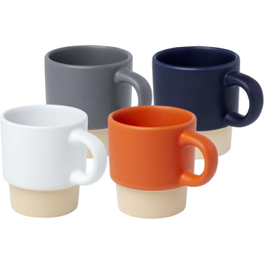 Olympia 130 ml stackable espresso cup with clay bottom, White – detail view 5