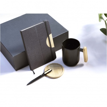 Logo trade promotional merchandise picture of: Laura A5 hard cover notebook and ballpoint pen gift set