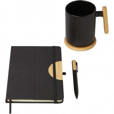 Logo trade promotional merchandise photo of: Laura A5 hard cover notebook and ballpoint pen gift set