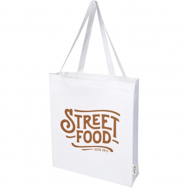 Logotrade advertising products photo of: Madras 140 g/m² GRS recycled cotton gusset tote bag