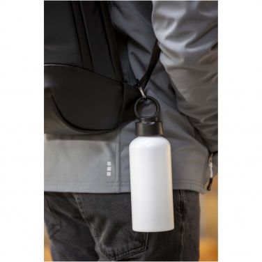 Logo trade promotional products image of: Trinity 600 ml RCS certified recycled aluminium water bottle with RPET lid