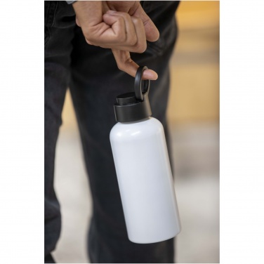 Logo trade advertising product photo of: Trinity 600 ml RCS certified recycled aluminium water bottle with RPET lid