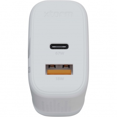 Logo trade promotional products image of: Xtorm XEC067G GaN² Ultra 67W wall charger - UK plug