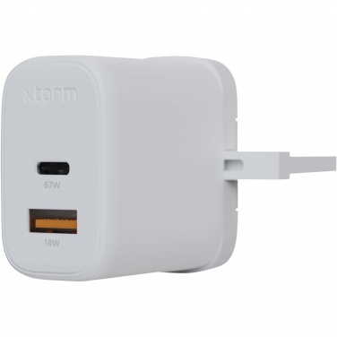 Logo trade promotional items picture of: Xtorm XEC067G GaN² Ultra 67W wall charger - UK plug
