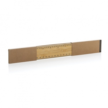 Logotrade promotional product picture of: Timberson extra thick 30cm double sided bamboo ruler