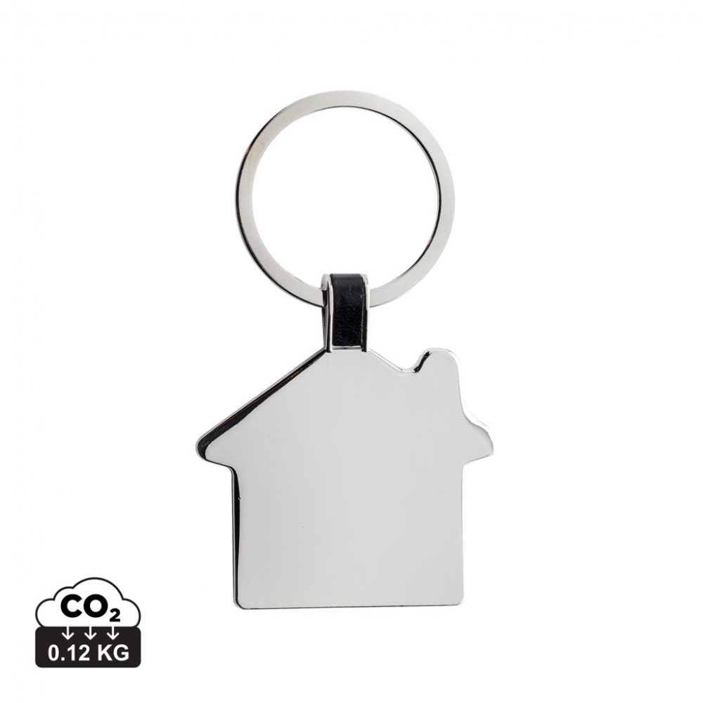 Logo trade promotional merchandise photo of: RCS recycled zinc alloy house keyring