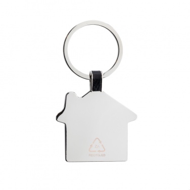 Logo trade promotional item photo of: RCS recycled zinc alloy house keyring