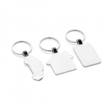 Logotrade corporate gift image of: RCS recycled zinc alloy house keyring