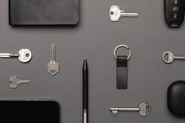 Logotrade promotional items photo of: Luxury PU keychain RCS recycled zinc alloy