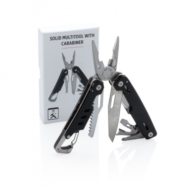 Logo trade promotional gifts picture of: Solid multitool with carabiner