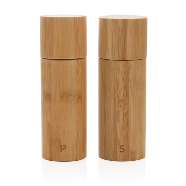 Logo trade promotional merchandise picture of: Ukiyo bamboo salt and pepper mill set