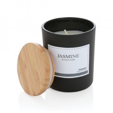 Logotrade promotional item image of: Ukiyo deluxe scented candle with bamboo lid