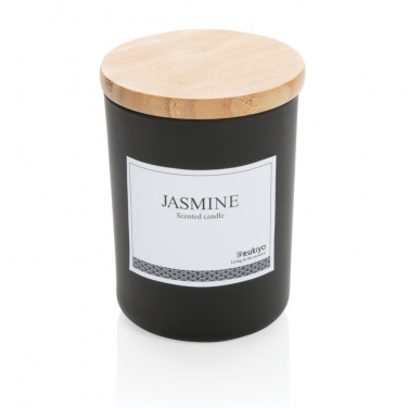 Logo trade promotional product photo of: Ukiyo deluxe scented candle with bamboo lid