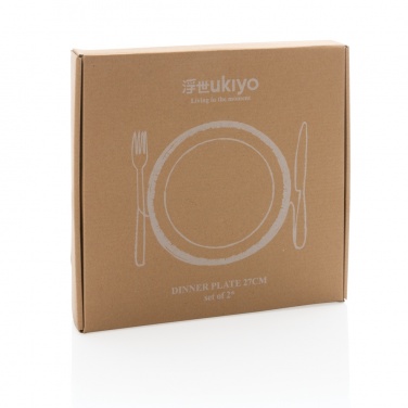 Logo trade promotional giveaways image of: Ukiyo dinner plate set of 2