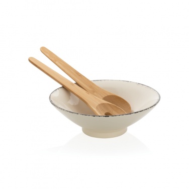 Logo trade promotional gift photo of: Ukiyo salad bowl with bamboo salad server
