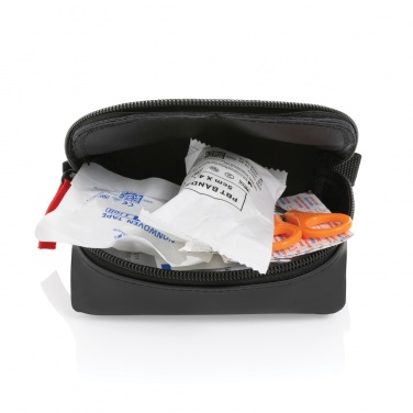 Logo trade business gift photo of: RCS recycled nubuck PU pouch first aid set mailable