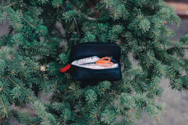 Logo trade promotional products image of: RCS recycled nubuck PU pouch first aid set mailable