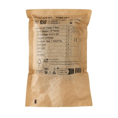 Logotrade promotional products photo of: RCS recycled nubuck PU pouch first aid set mailable