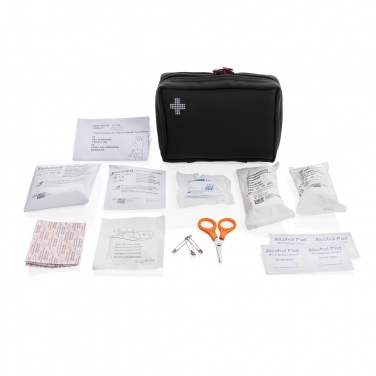 Logo trade promotional item photo of: RCS recycled nubuck PU pouch  first aid set