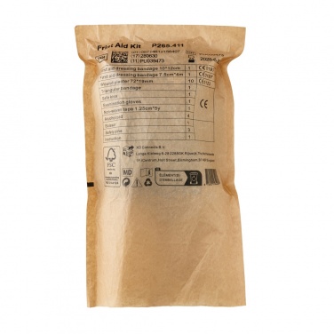 Logotrade corporate gift picture of: RCS recycled nubuck PU pouch  first aid set