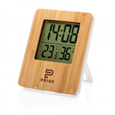 Logo trade promotional merchandise picture of: Bamboo weather station