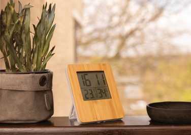 Logotrade promotional giveaway picture of: Bamboo weather station