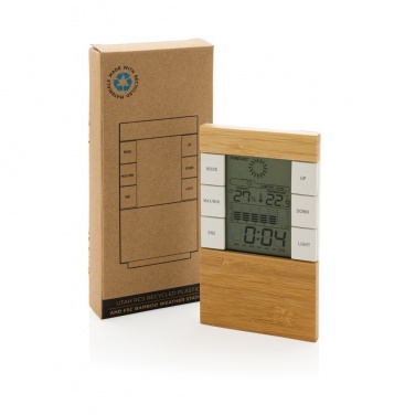 Logotrade promotional merchandise image of: Utah RCS rplastic and bamboo weather station