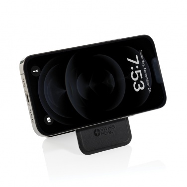 Logo trade promotional giveaway photo of: Magstand RCS recycled PU magnetic phone wallet with stand