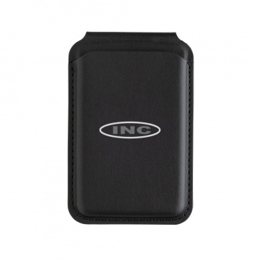 Logotrade corporate gift picture of: Magstand RCS recycled PU magnetic phone wallet with stand