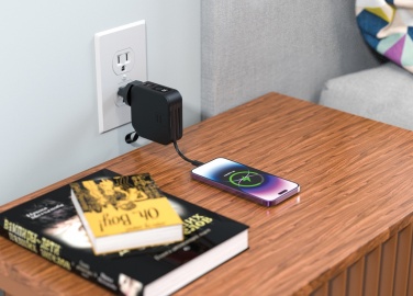 Logo trade promotional giveaways picture of: Urban Vitamin Saratoga 5 in 1 universal charger