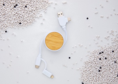 Logo trade advertising product photo of: RCS recycled plastic Ontario 6-in-1 retractable cable