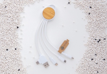 Logotrade corporate gift picture of: RCS recycled plastic Ontario 6-in-1 round cable