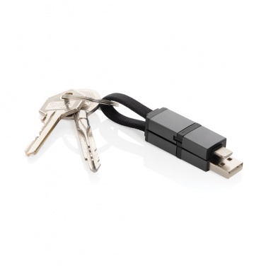 Logo trade promotional product photo of: Terra recycled aluminum 4 in 1 60W fast charging cable