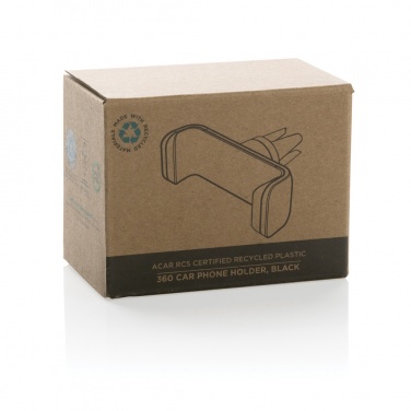 Logo trade promotional product photo of: Acar RCS recycled plastic 360 degree car phone holder