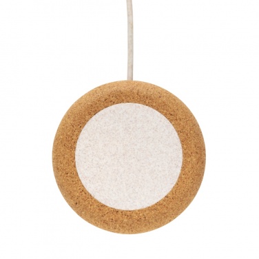 Logo trade promotional giveaways image of: Cork and Wheat 5W wireless charger